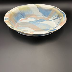 Vintage Multicolor Signed Art Pottery Dish.